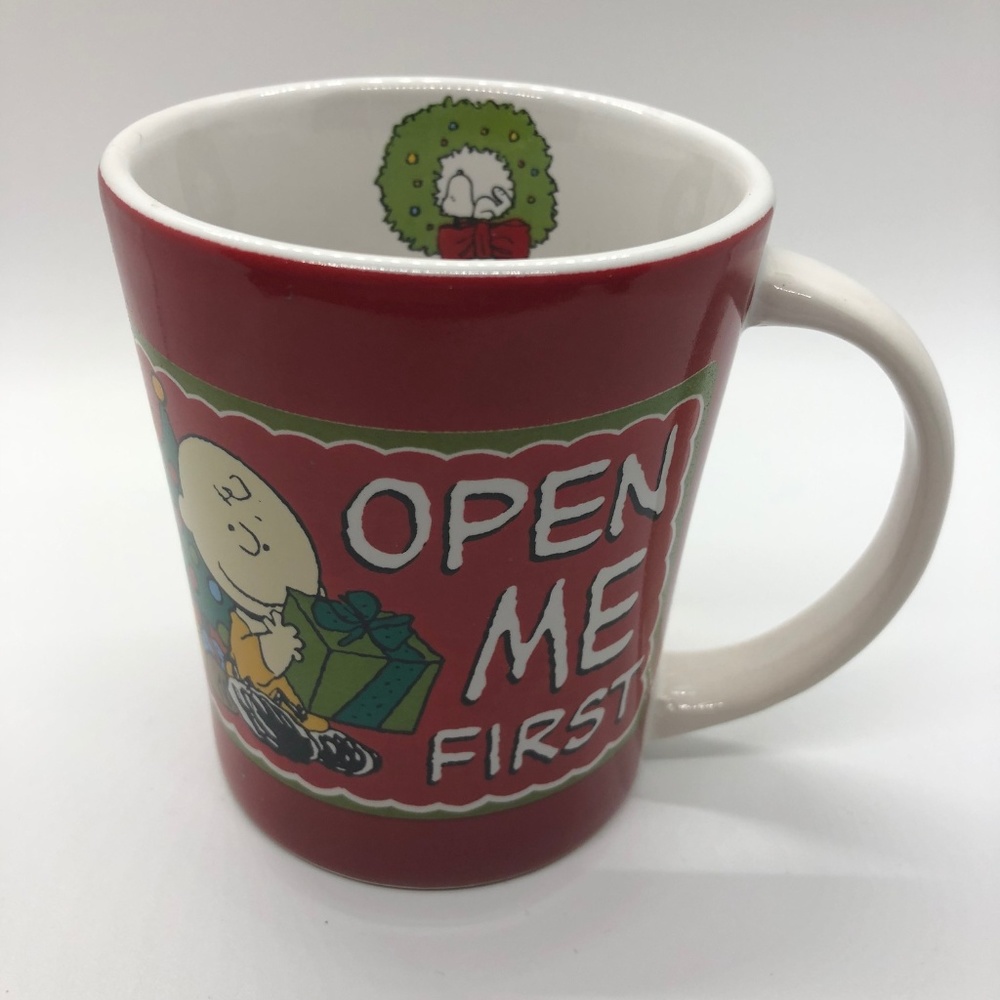 Charlie Brown, Peanuts, Open Me First Mug xmas
